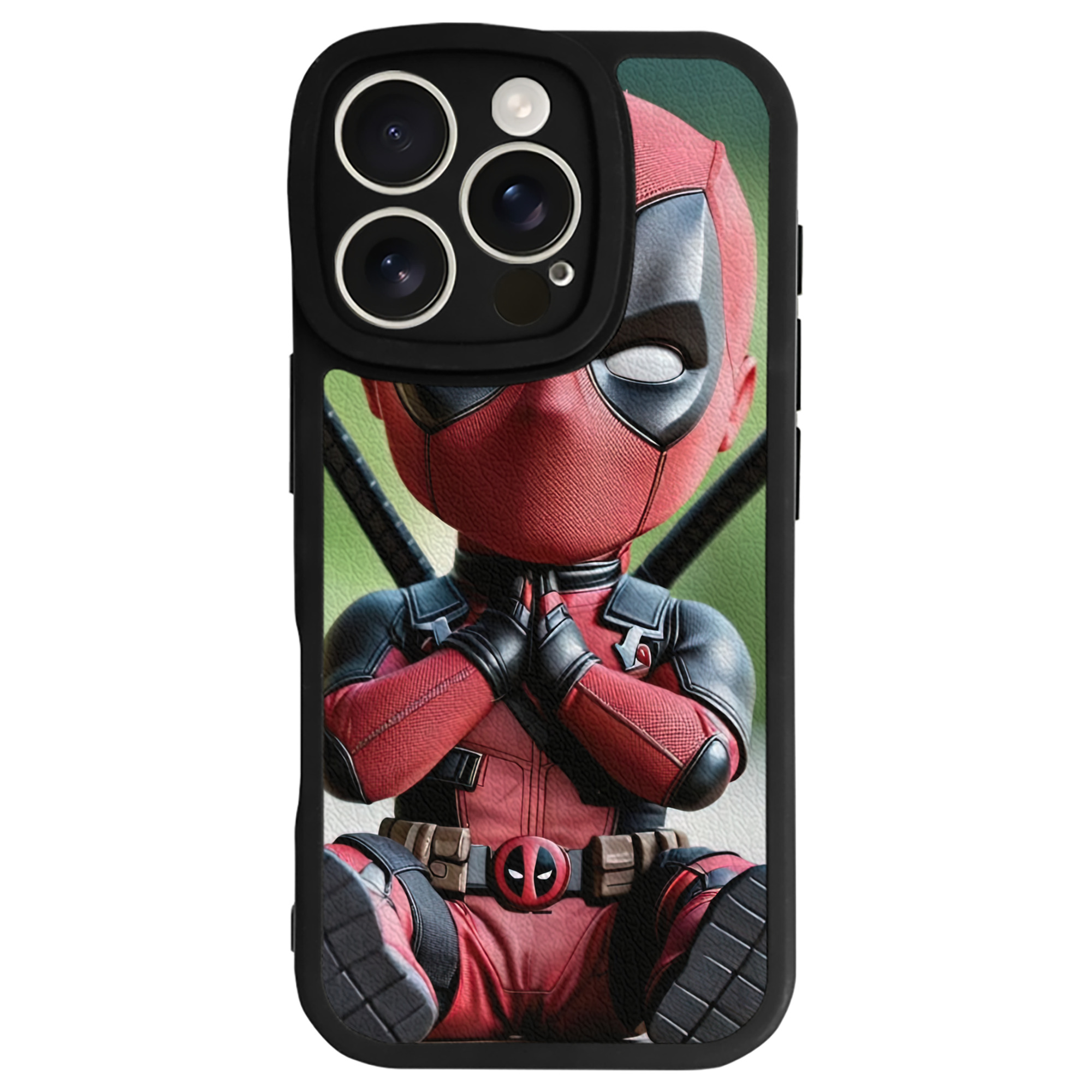 （画像用） Deadpool デッドプール 【iPhone 16シリーズ対応】シリコンスマホケース（レザー調） 材質：シリコン